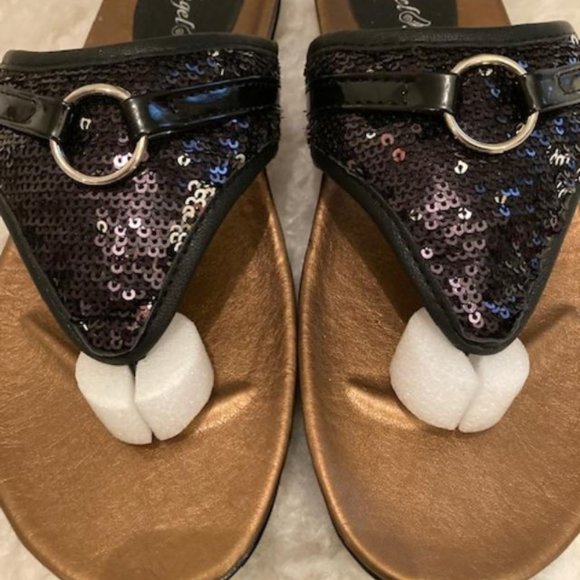 Sequin Flip Flops/Sandals (NWOT) - Picture 7 of 12